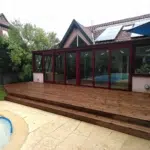 Terrasse bois à Eschau (67) réalisée avec un kit Cover Green - vue 1