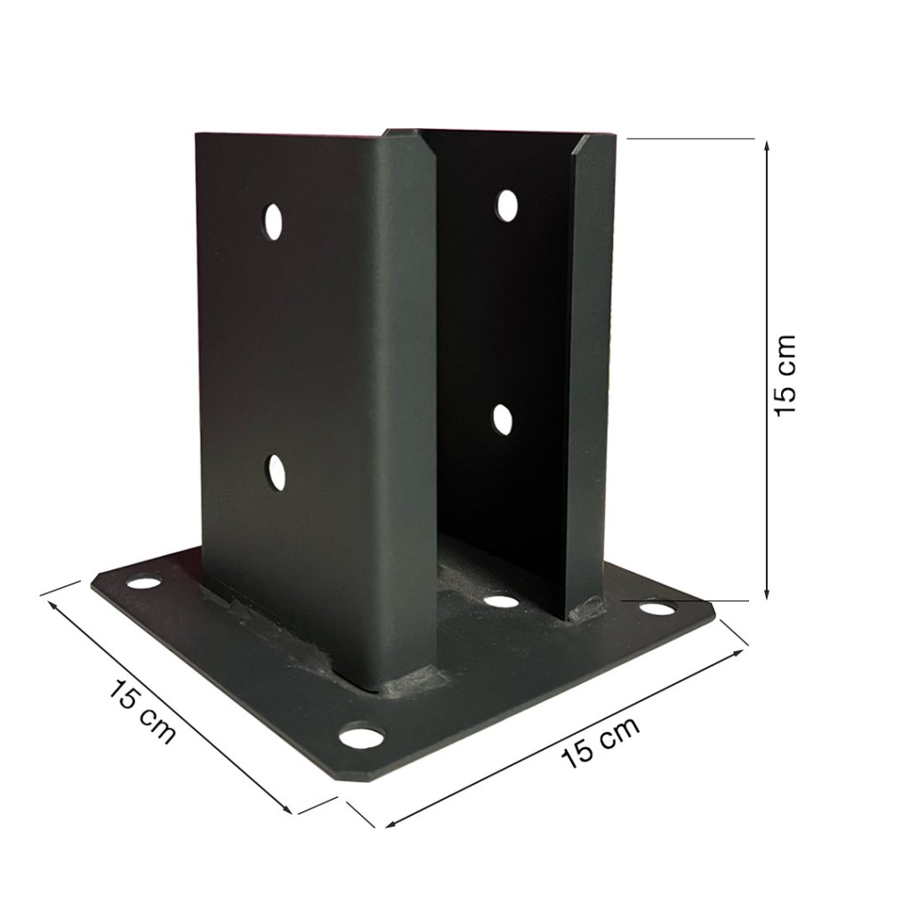 Pied Poteau Noir - Visuel Produit