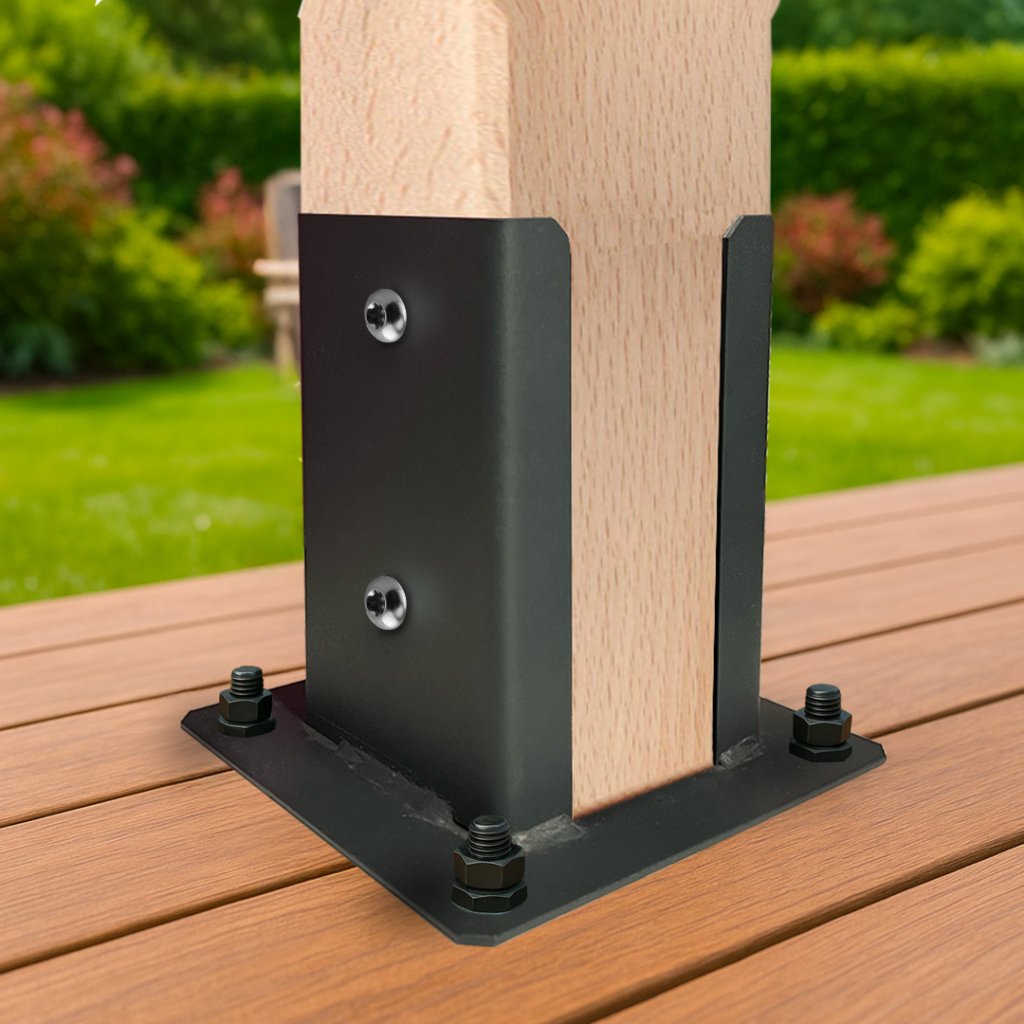Pied Poteau Noir - Visuel Produit