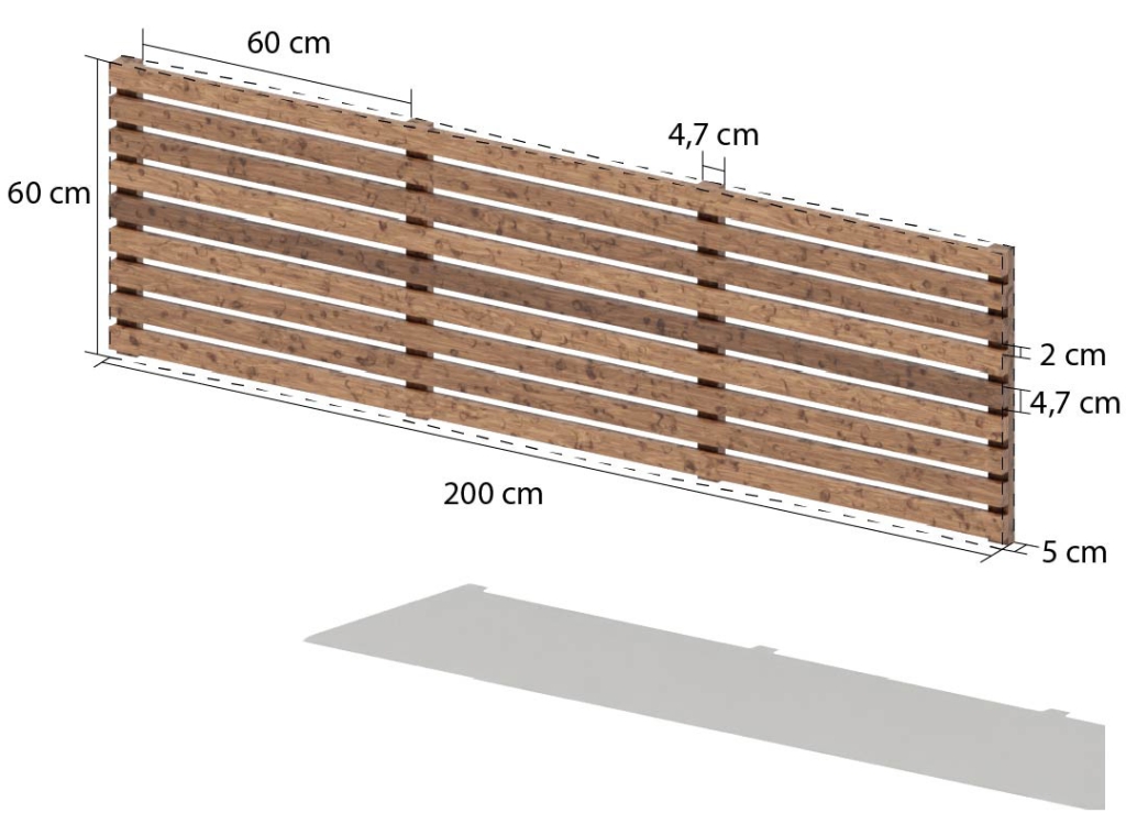 bardage horizontal dimensions