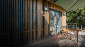 Aménagements de jardin en bois à monter soi-même 14 bardage bois cover green