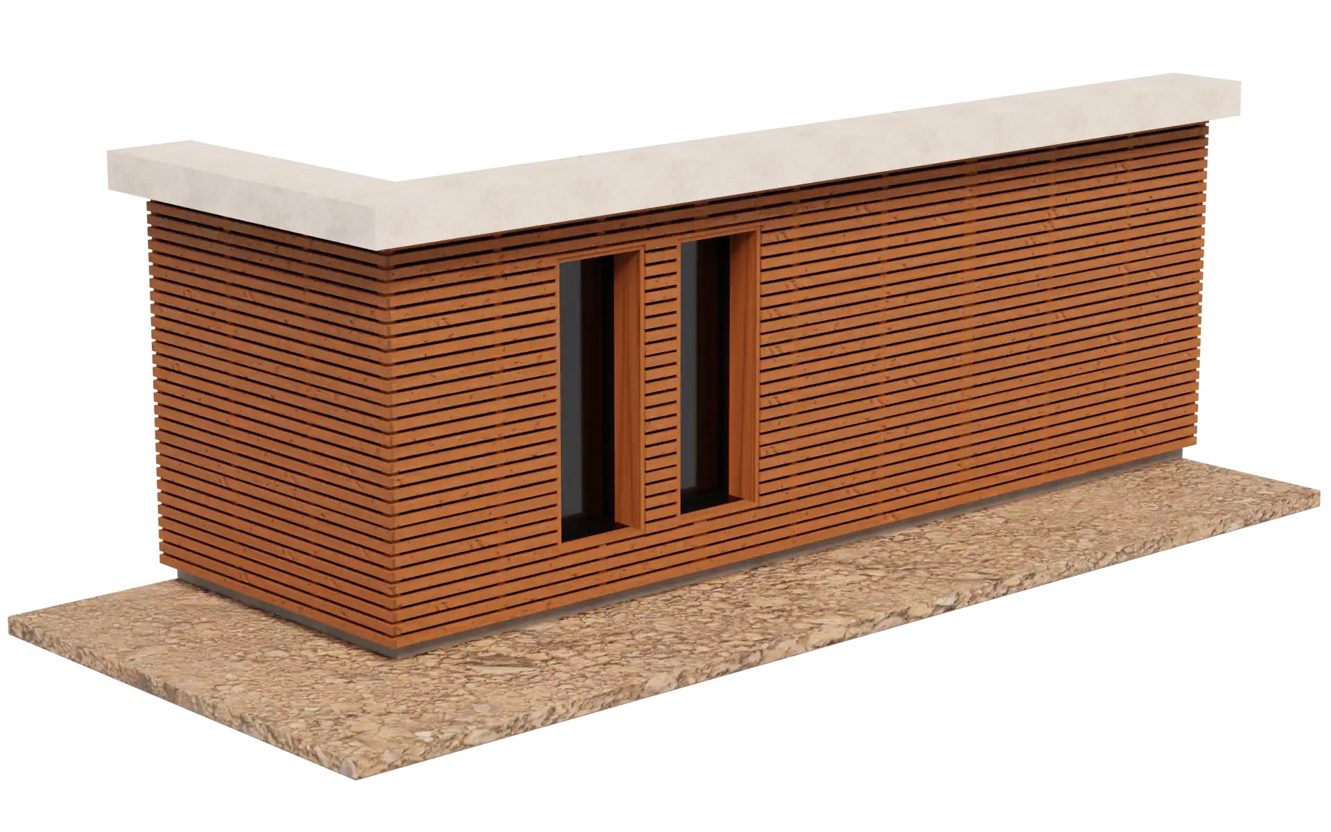 Comment poser un bardage bois : la méthode étape par étape 2 Panneaux de bardage bois Douglas horizontal Cover Green posés sur une façade