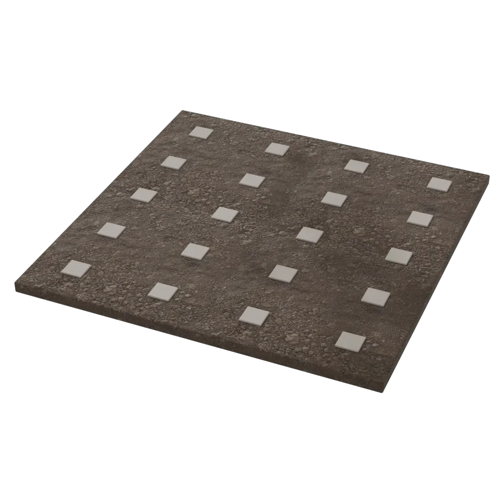 Préparation sol terrasse bois avec plots béton positionnés pour structure stable et installation terrasse extérieure