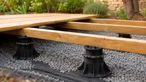 plots réglables terrasse bois