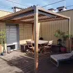Pergola bois à Fontaine (38) réalisée avec un kit Cover Green - vue 1