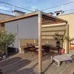 Pergola bois à Fontaine (38) réalisée avec un kit Cover Green - vue 2