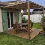 Pergola bois à Le Taillan-Médoc (33) réalisée avec un kit Cover Green - vue 2