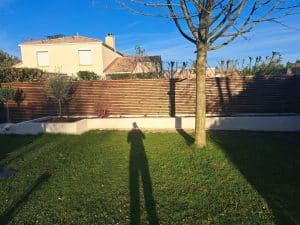 Clôture bois à La Haie-Fouassière (44), réalisation Cover Green en kit
