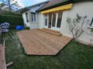 Terrasse en bois à Houlgate (14) réalisée avec un kit Cover Green