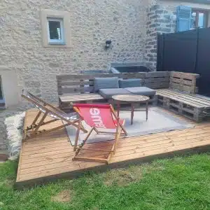 Terrasse bois à Cerny (Essonne, 91) réalisée avec un kit Cover Green