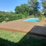 Terrasse bois à Pourrières (83) réalisée avec un kit Cover Green - vue 3